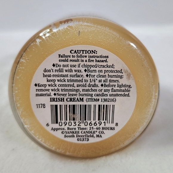 Yankee Irish Cream Candle Rare Vintage Black Band Small Jar Lid 3.7 Oz 138216 - Picture 11 of 11